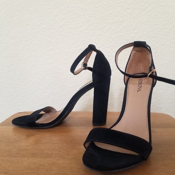 *Brand new* black suede block heel strappy sandals (sz 6.5) - Picture 2 of 7